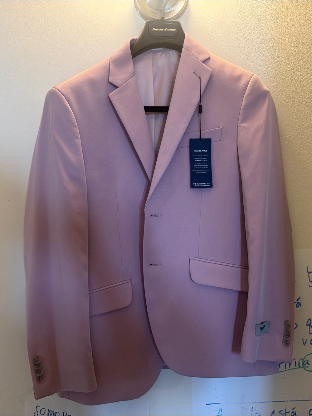 Kenneth Cole Reaction Lilac Single-Breasted Blazer